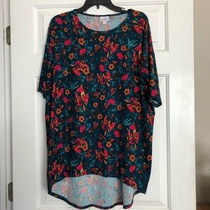 Women Short Sleeve Irma Leggings Material Soft Size XS LuLaRoe Floral Butterfly